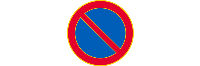 Pysäköinti kielletty- liikennemerkki