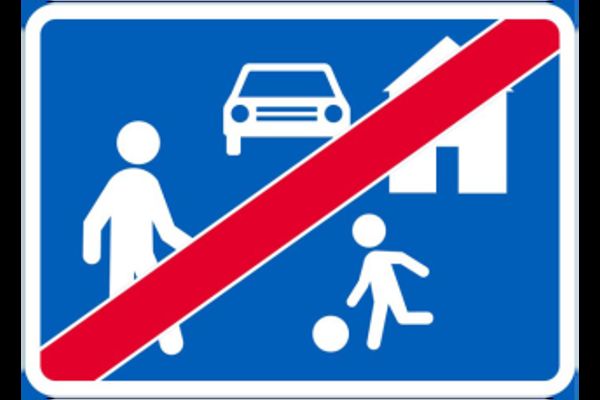 Pihakatu päättyy- liikennemerkki