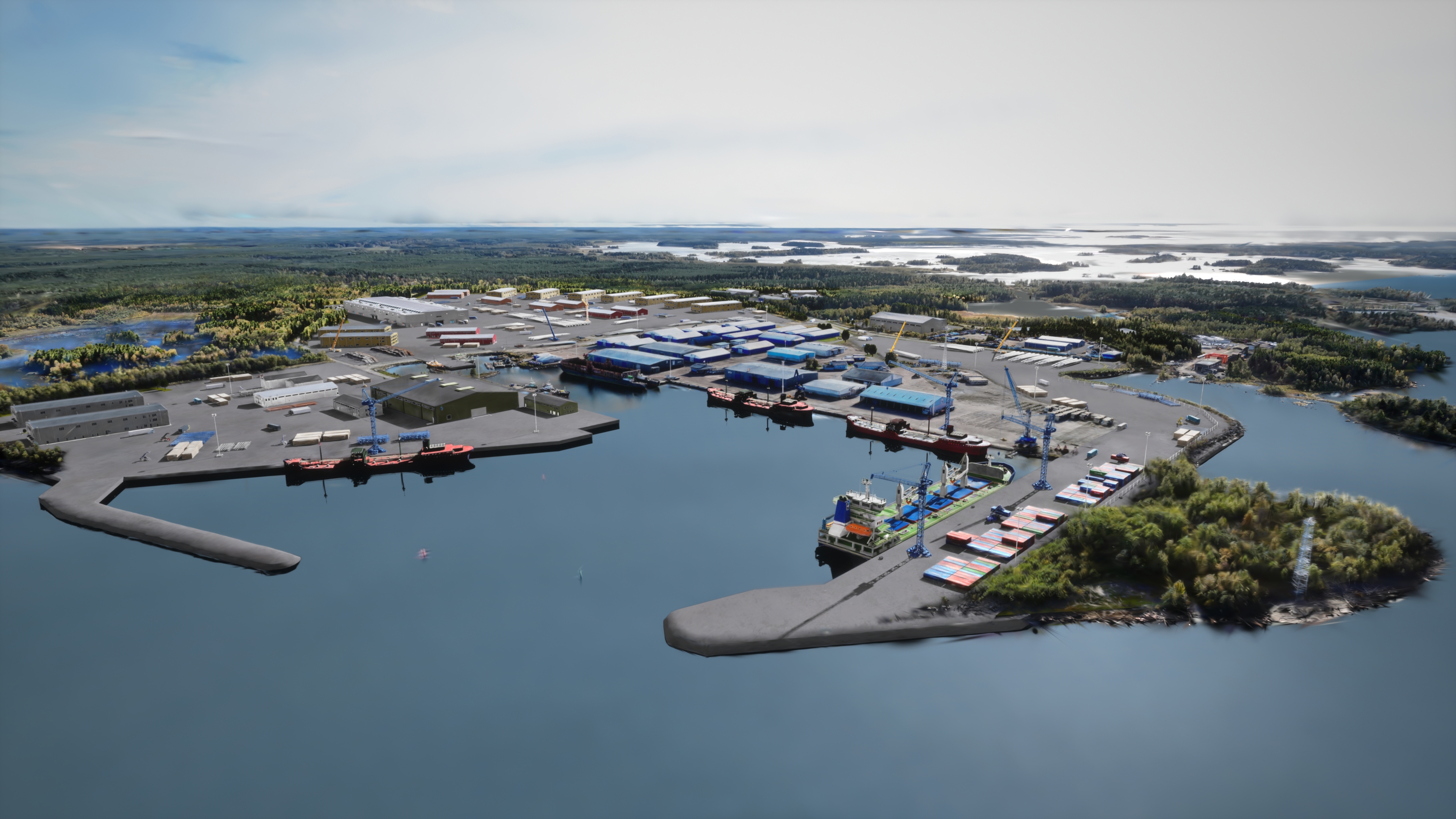 havainnekuva sataman yrityspuistosta