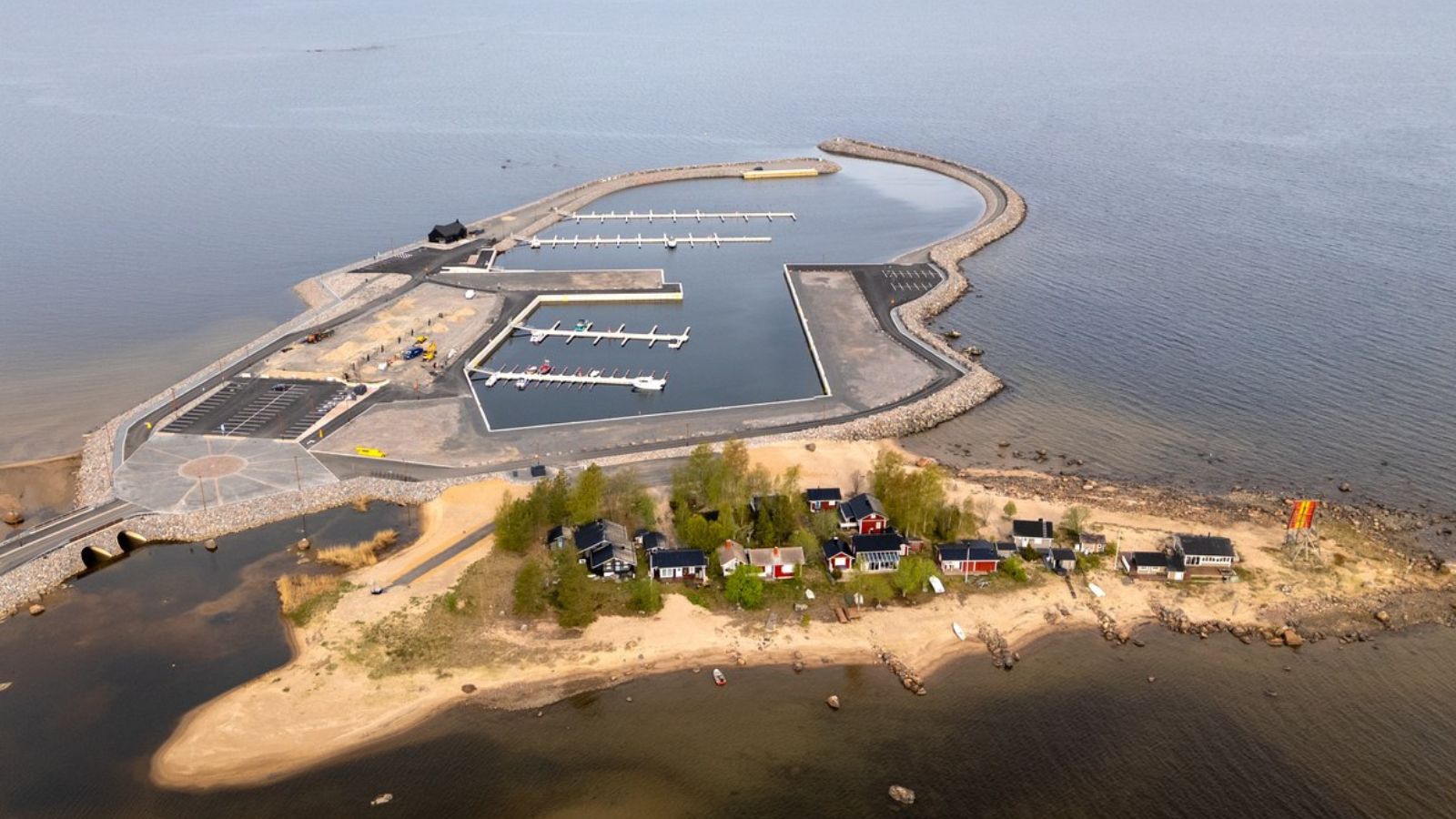 Ilmakuva Kalajoen Marinasta.