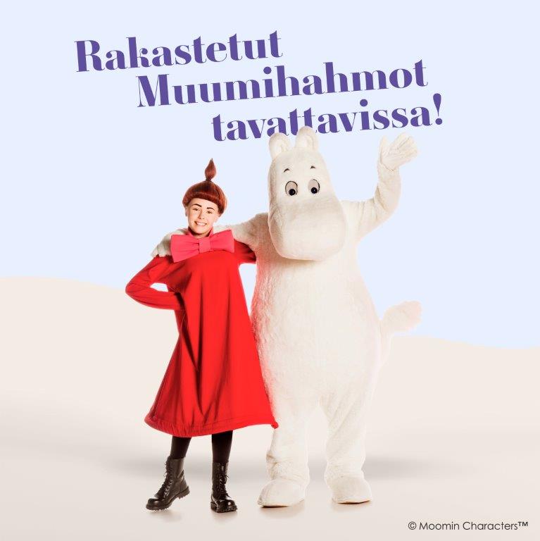 Muumihahmot vilkuttavat.