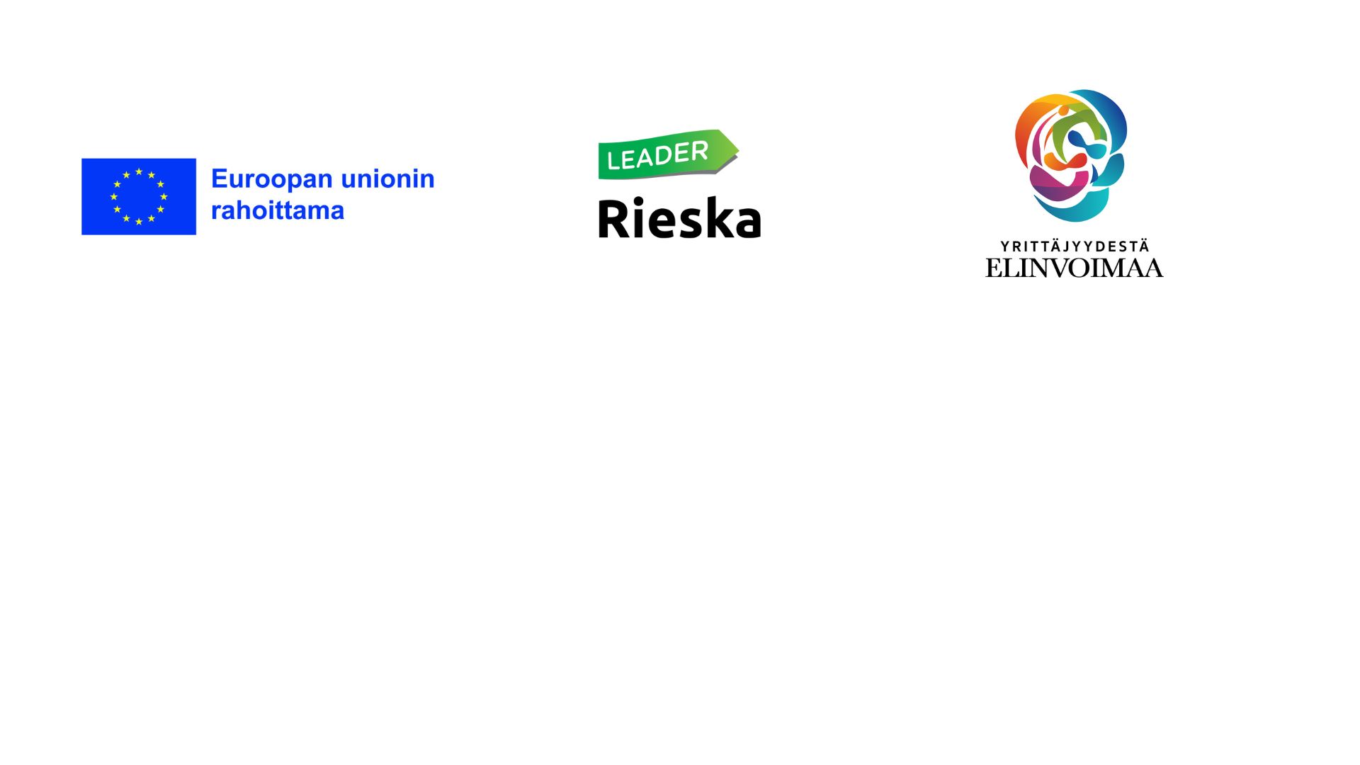 hankelogot: EU, Rieska Leader sekä Yrittäjyydestä elinvoimaa