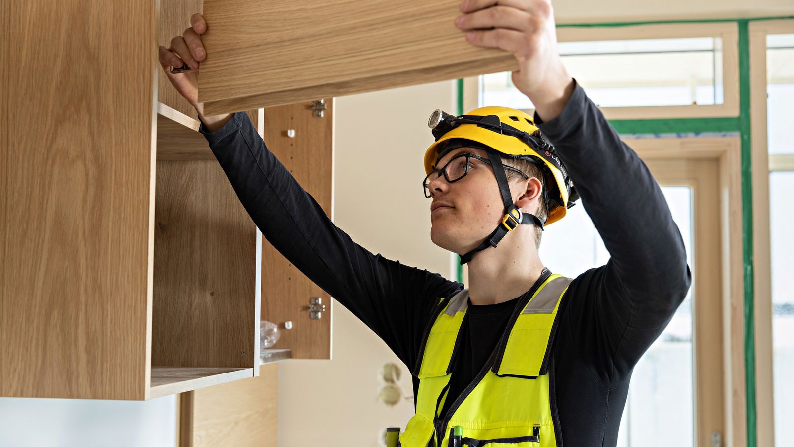 Construction worker working in his uniform