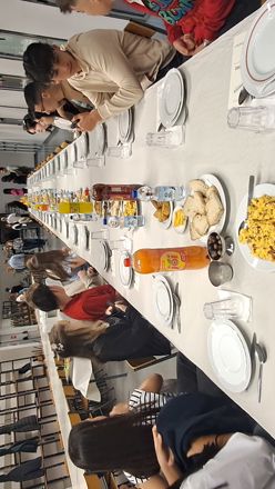 students in cafeteria