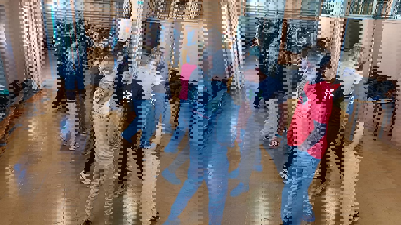 Students engaging in an activity