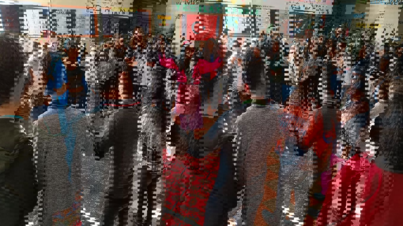 Students dancing together