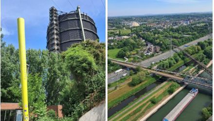 industrial tower and a view from the top